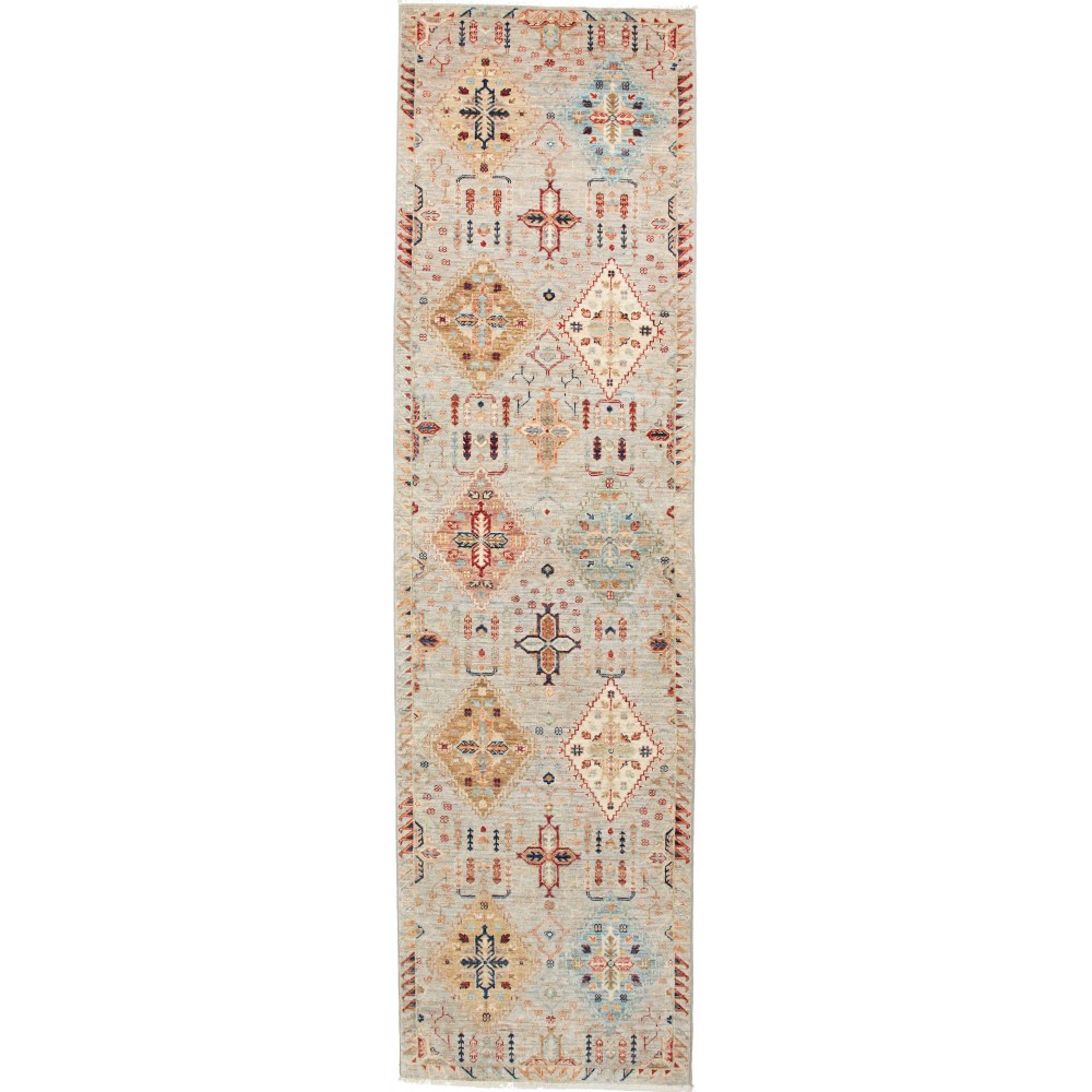 Tappeto Tribal Pakistan beige marrone 80x295 Tappeto Tribal Pakistan beige marrone 80x295