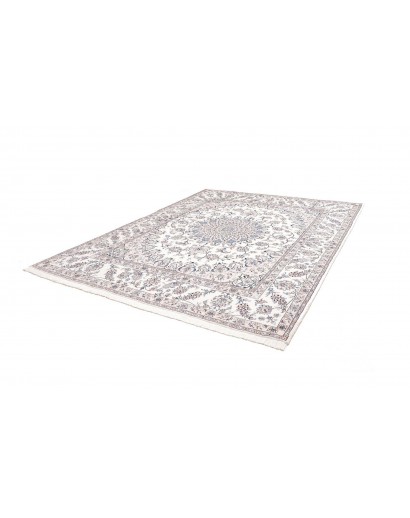 Tappeto Nain Kashmar Persia bianco grigio 250x317