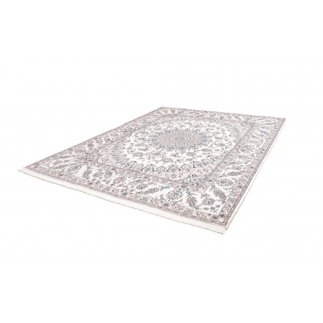 Tappeto Nain Kashmar Persia bianco grigio 250x317