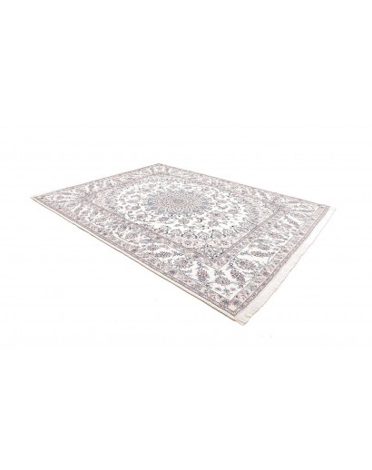 Tappeto Nain Kashmar Persia bianco grigio 250x317