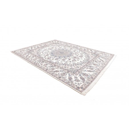 Tappeto Nain Kashmar Persia bianco grigio 250x317