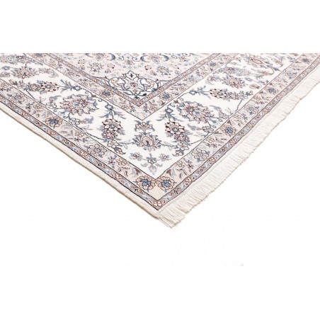 Tappeto Nain Kashmar Persia bianco grigio 250x317