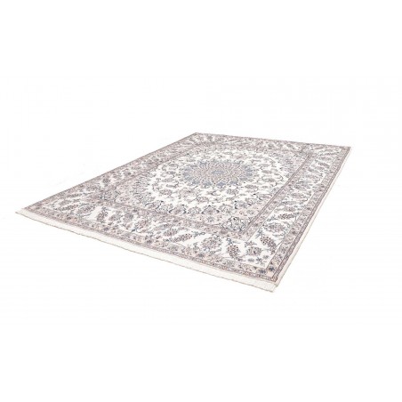 Tappeto Nain Kashmar Persia bianco grigio 250x370