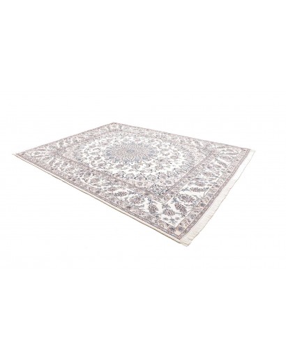 Tappeto Nain Kashmar Persia bianco grigio 250x370