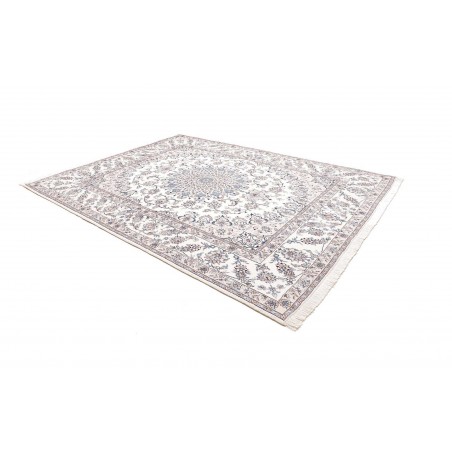 Tappeto Nain Kashmar Persia bianco grigio 250x370