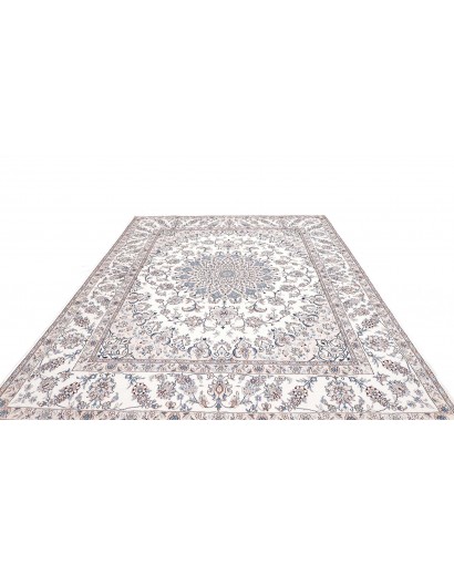 Tappeto Nain Kashmar Persia bianco grigio 250x370