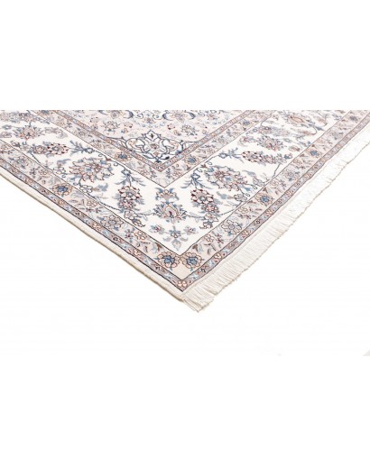 Tappeto Nain Kashmar Persia bianco grigio 250x370