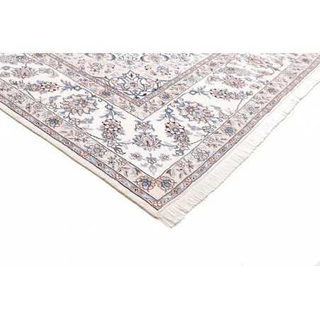 Tappeto Nain Kashmar Persia bianco grigio 250x370