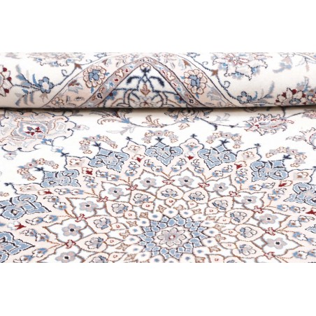 Tappeto Nain Kashmar Persia bianco grigio 250x370