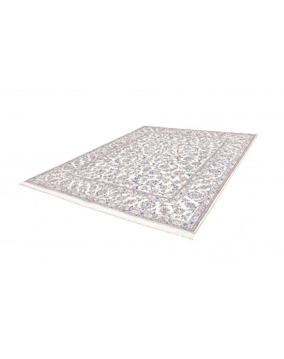 Tappeto Nain Kashmar Persia bianco azzurro 250x302