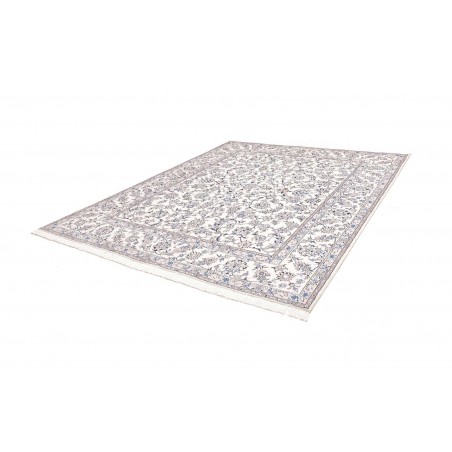 Tappeto Nain Kashmar Persia bianco azzurro 250x302