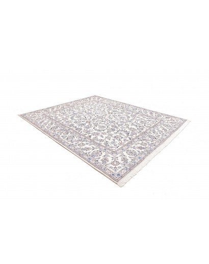 Tappeto Nain Kashmar Persia bianco azzurro 250x302