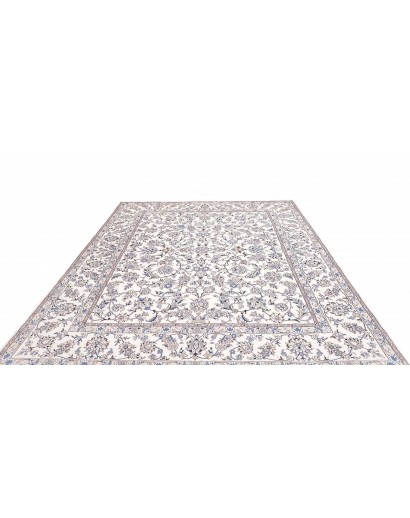 Tappeto Nain Kashmar Persia bianco azzurro 250x302