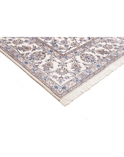 Tappeto Nain Kashmar Persia bianco azzurro 250x302