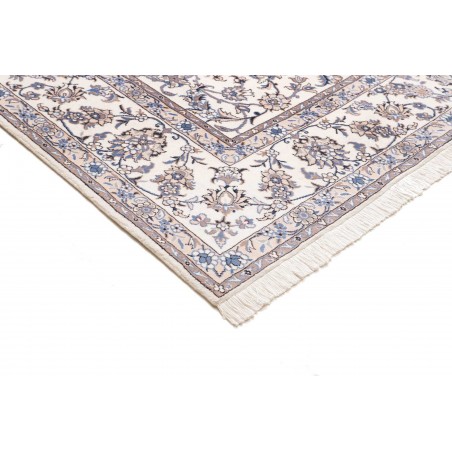 Tappeto Nain Kashmar Persia bianco azzurro 250x302
