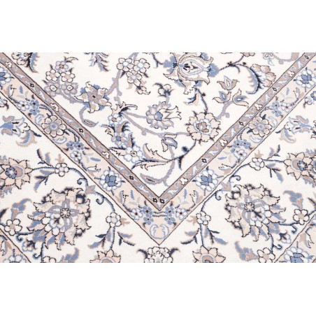 Tappeto Nain Kashmar Persia bianco azzurro 250x302
