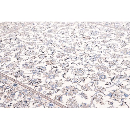 Tappeto Nain Kashmar Persia bianco azzurro 250x302