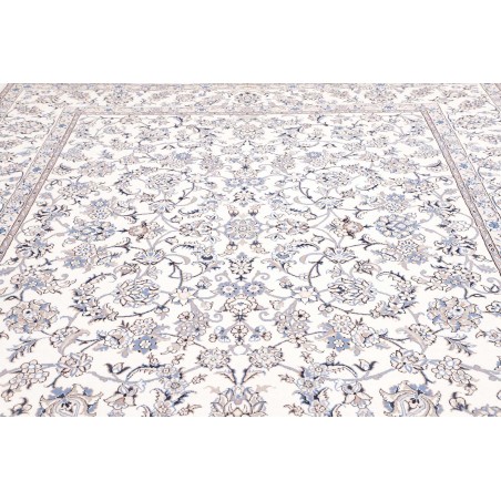 Tappeto Nain Kashmar Persia bianco azzurro 250x302