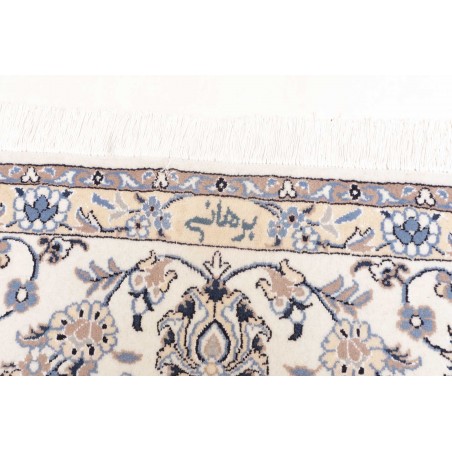 Tappeto Nain Kashmar Persia bianco azzurro 250x302