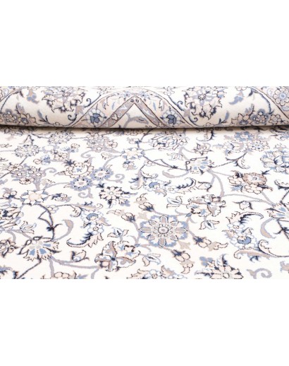Tappeto Nain Kashmar Persia bianco azzurro 250x302