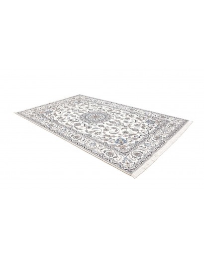 Tappeto Nain Kashmar Persia beige azzurro 195x302