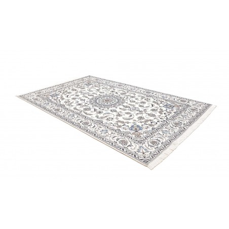Tappeto Nain Kashmar Persia beige azzurro 195x302