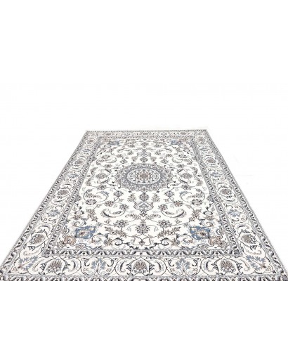 Tappeto Nain Kashmar Persia beige azzurro 195x302