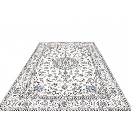 Tappeto Nain Kashmar Persia beige azzurro 195x302