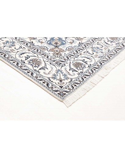 Tappeto Nain Kashmar Persia beige azzurro 195x302