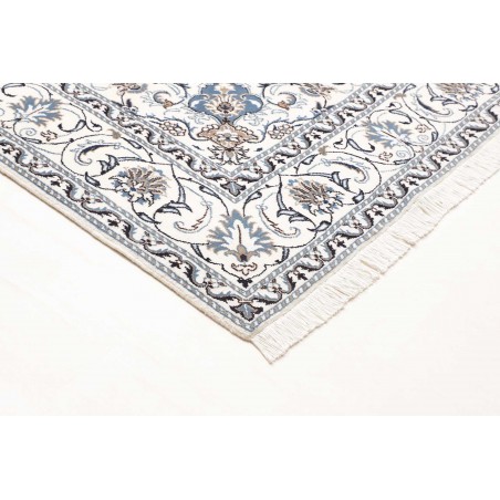 Tappeto Nain Kashmar Persia beige azzurro 195x302