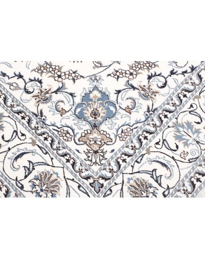Tappeto Nain Kashmar Persia beige azzurro 195x302