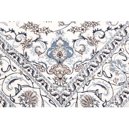 Tappeto Nain Kashmar Persia beige azzurro 195x302