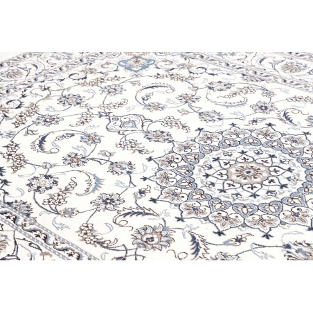 Tappeto Nain Kashmar Persia beige azzurro 195x302