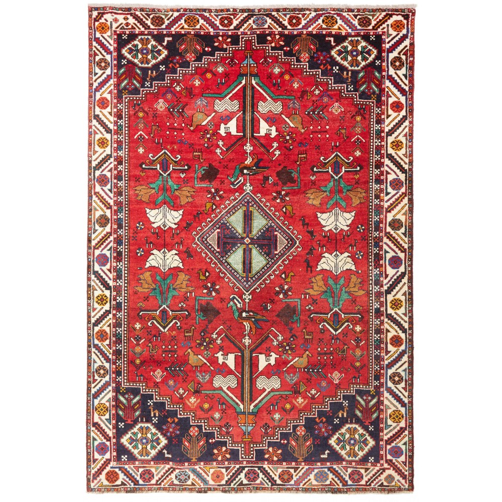 Tappeto Shiraz Persia rosso grigio 175x260 Tappeto Shiraz Persia rosso grigio 175x260