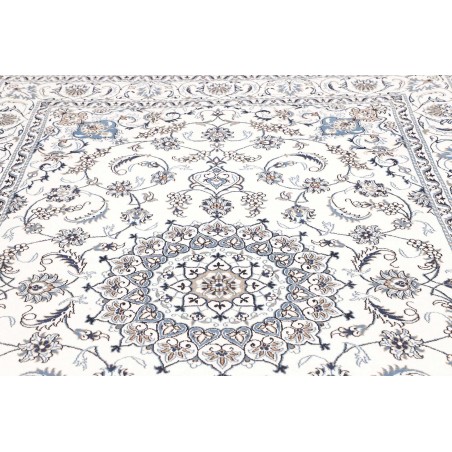 Tappeto Nain Kashmar Persia beige azzurro 195x302