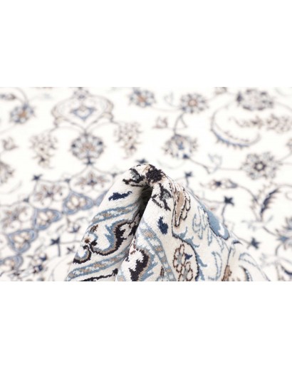 Tappeto Nain Kashmar Persia beige azzurro 195x302