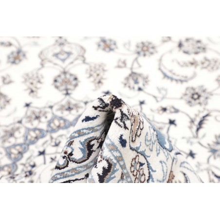 Tappeto Nain Kashmar Persia beige azzurro 195x302