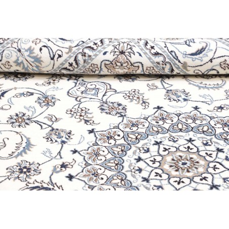 Tappeto Nain Kashmar Persia beige azzurro 195x302