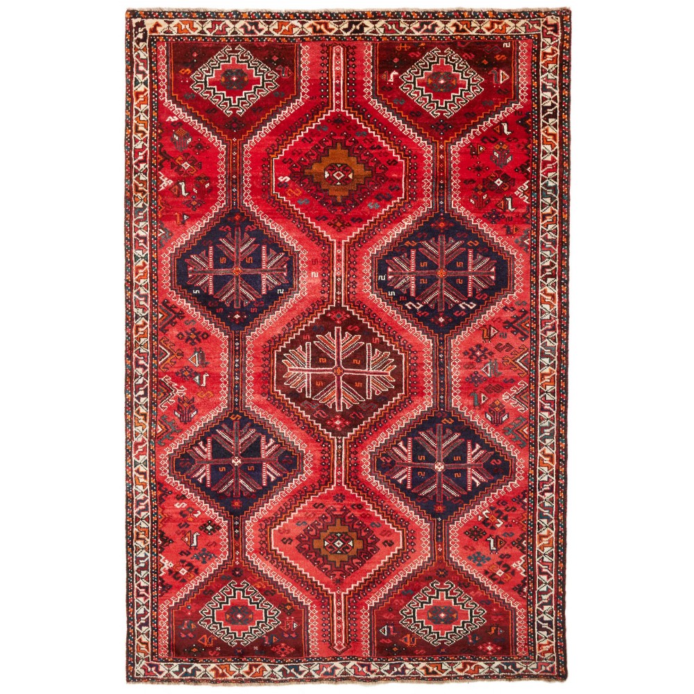 Tappeto Shiraz Persia marrone giallo 157x240 Tappeto Shiraz Persia marrone giallo 157x240