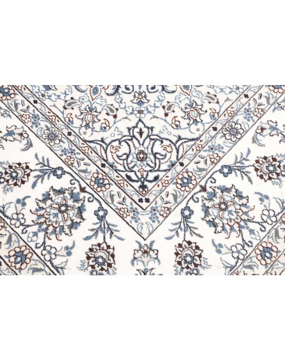 Tappeto Nain Kashmar Persia beige azzurro 244x296