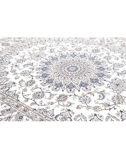 Tappeto Nain Kashmar Persia beige azzurro 244x296