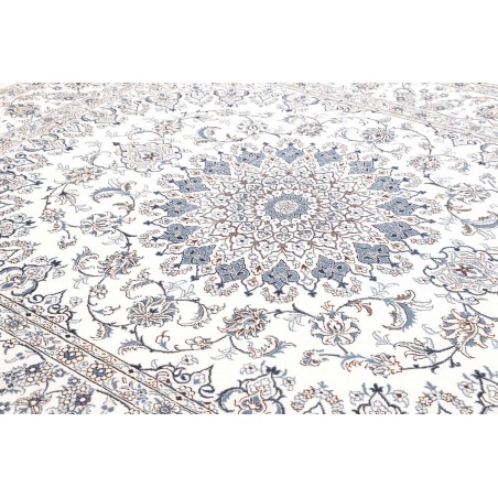 Tappeto Nain Kashmar Persia beige azzurro 244x296