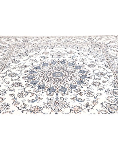 Tappeto Nain Kashmar Persia beige azzurro 244x296