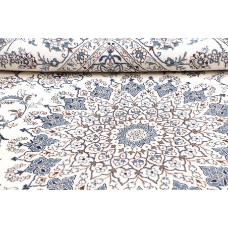 Tappeto Nain Kashmar Persia beige azzurro 244x296