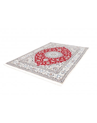 Tappeto Nain Kashmar Persia bianco grigio 193x250