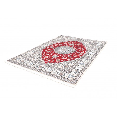 Tappeto Nain Kashmar Persia bianco grigio 193x250