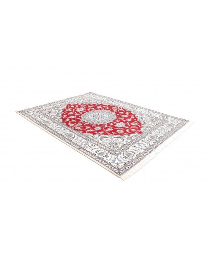 Tappeto Nain Kashmar Persia bianco grigio 193x250