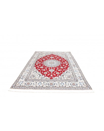 Tappeto Nain Kashmar Persia bianco grigio 193x250