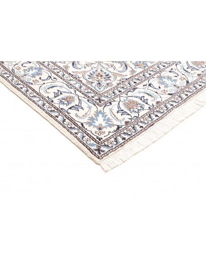 Tappeto Nain Kashmar Persia bianco grigio 193x250