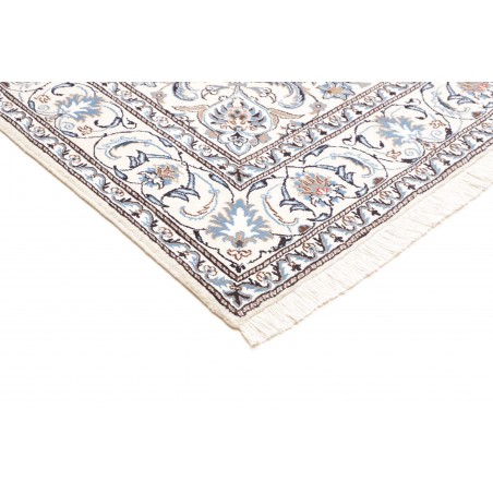 Tappeto Nain Kashmar Persia bianco grigio 193x250